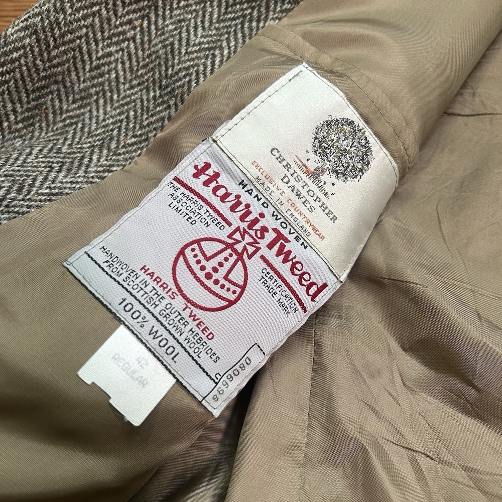 Christopher Dawes Harris Tweed Hunting Shooting Wool Jacket Blazer Mens 42 Reg - Picture 7 of 16